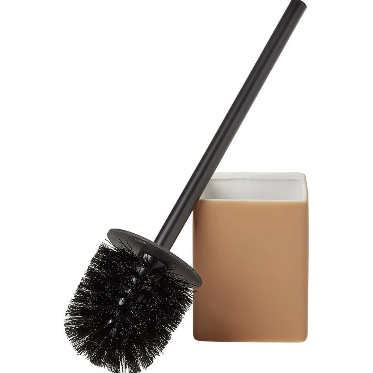 Brosse WC socle carré grès rouge terracotta 9,2x9,2xH36cm