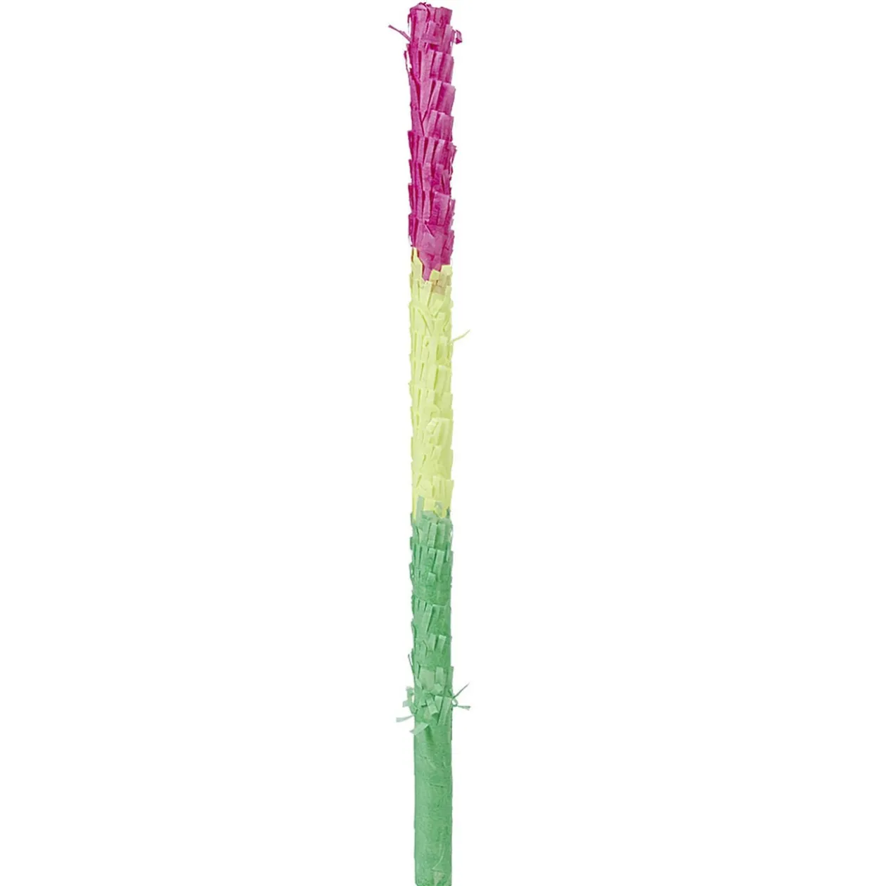 Bâton pour piñata vert jaune et rouge en carton