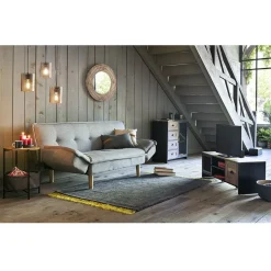 Buffet Laura noir et miel - L80 x P35 x H82 cm < Gifi Clearance