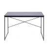 Bureau rectangulaire Delta métal et bois noir 120x60xH75cm
