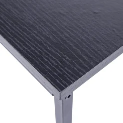 Bureau rectangulaire Delta métal et bois noir 120x60xH75cm