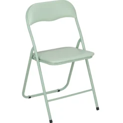 Bureau rectangulaire Moderna plateau bois et chaise métal vert 120x48xH75cm < Gifi Outlet