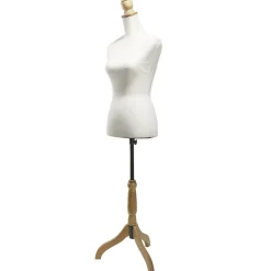 Buste femme en mousse sur pied en bois 37x23xH168cm