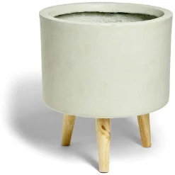 Cache pot argile gris sur trépied Ø29xH19cm < Gifi New
