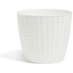 Cache pot chevron en plastique ø 13cm