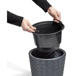 Cache pot effet tressé H78cm < Gifi New
