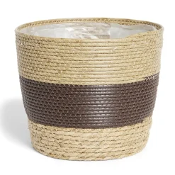 Cache pot en corde dégradé marron beige Ø26,5xH23cm < Gifi Hot