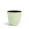 Cache pot grand modèle effet strié vert 30L Ø40xH36cm