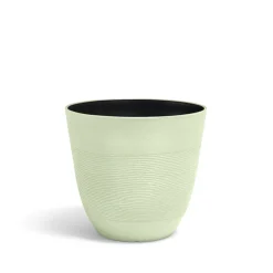 Cache pot grand modèle effet strié vert 30L Ø40xH36cm