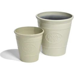 Cache pot motif provençal plastique beige Ø30xH30cm < Gifi Discount