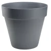 Cache pot plastique gris 46L < Gifi