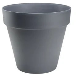 Cache pot plastique gris 46L < Gifi
