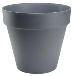Cache pot rond gris uni lisse gris 76L < Gifi Best