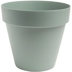 Cache pot rond plastique 10L Ø28xH26cm vert laurier
