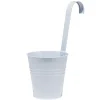 Cache pot à suspendre métal bleu Ø13xH28cm