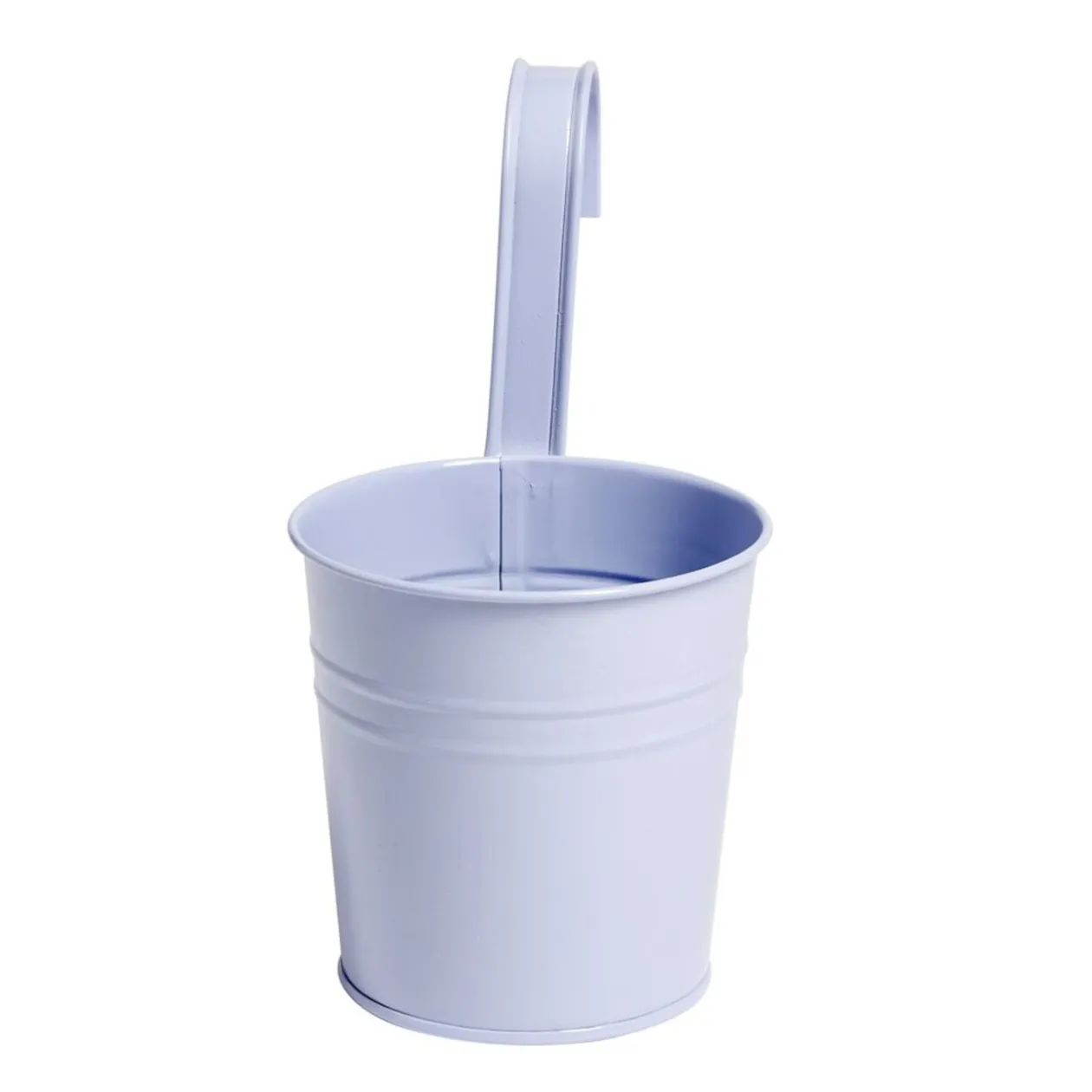 Cache pot à suspendre métal mauve Ø10cm