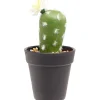 Cactus artificiel avec fleur vert et blanc Ø7,5xH15cm < Gifi New