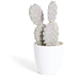Cactus artificiel dans pot PVC Ø7,5xH15cm