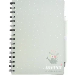 Cadeau merci pour cette année carnet avec stylo 17x22cm (3 modèles)