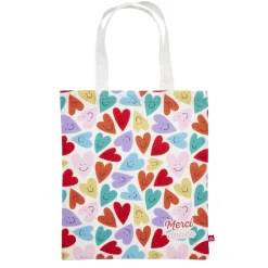 Cadeau merci pour cette année sac tote bag polycoton imprimé 34x39cm (3 modèles) < Gifi