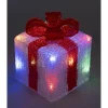 Cadeau Noël noeud rouge acrylique 12LED 15x15xH15cm < Gifi