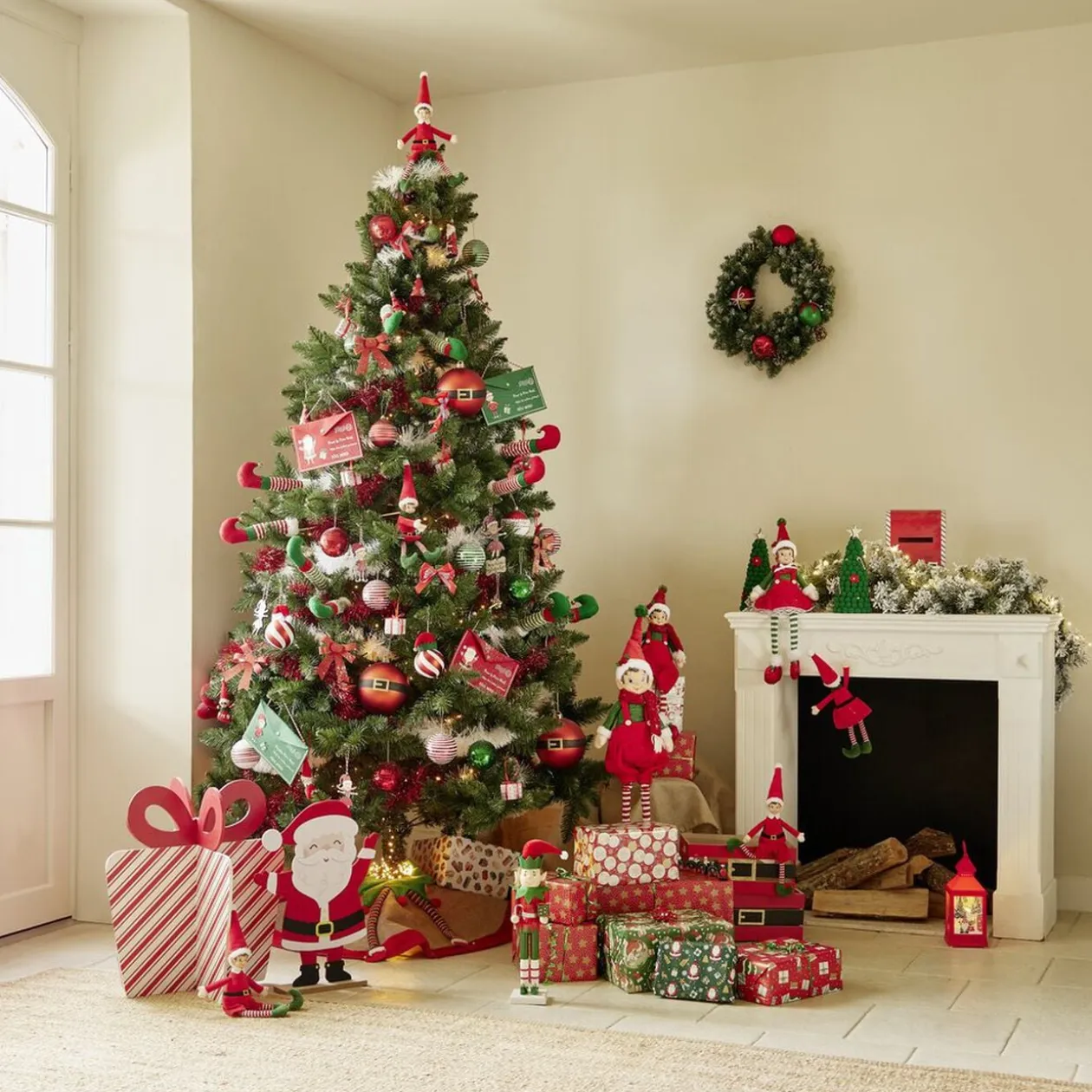 Cadeau à poser Noël en bois Candyland H51 cm