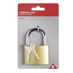 Cadenas à clé 60mm fer < Gifi Clearance