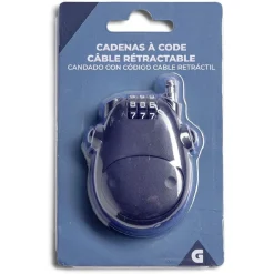 Cadenas à code avec câble rétractable