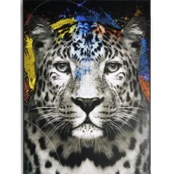 Cadre déco en bois colorful photo guépard 50x70cm < Gifi Sale