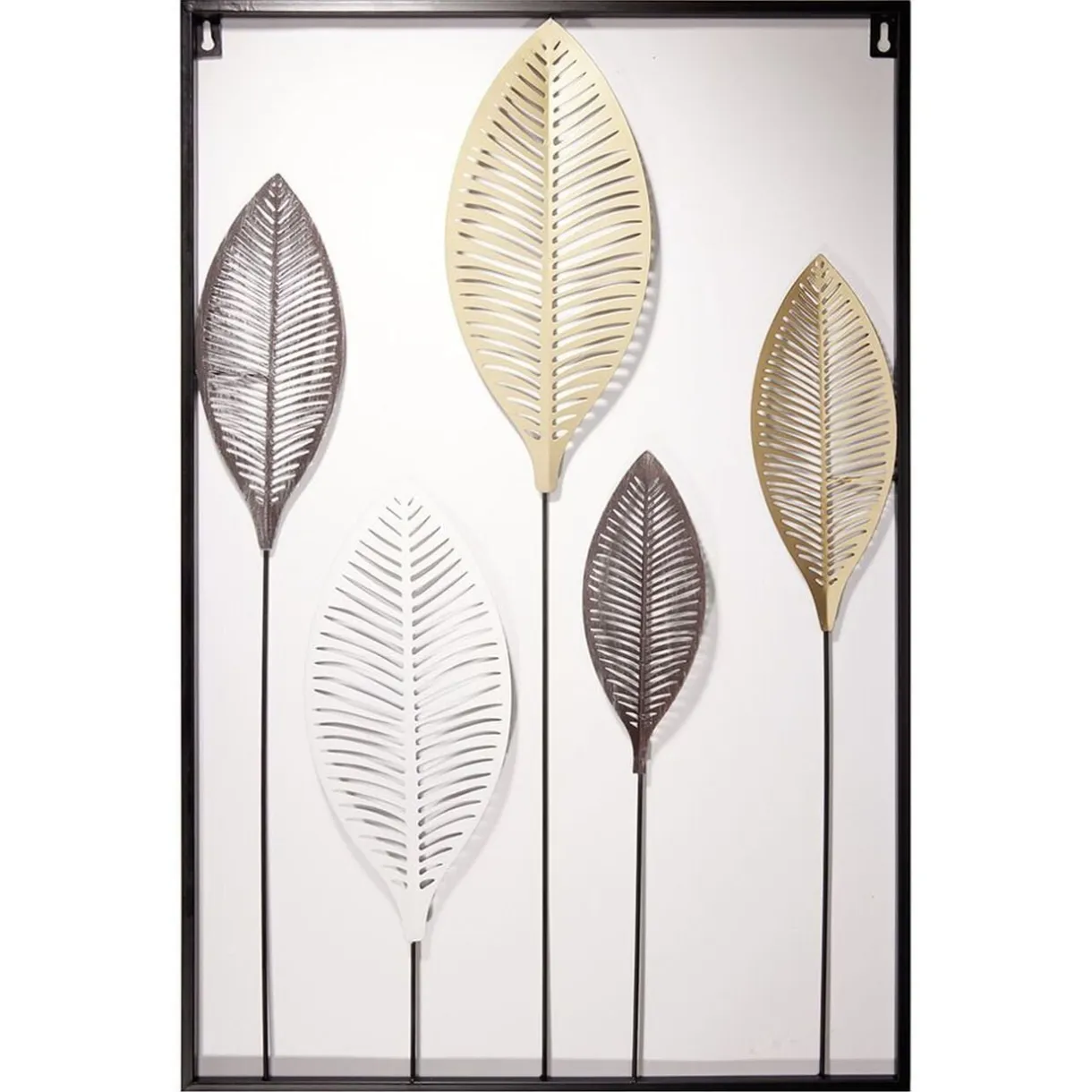 Cadre déco 5 feuilles en métal L53,5xH81,5 cm < Gifi Sale