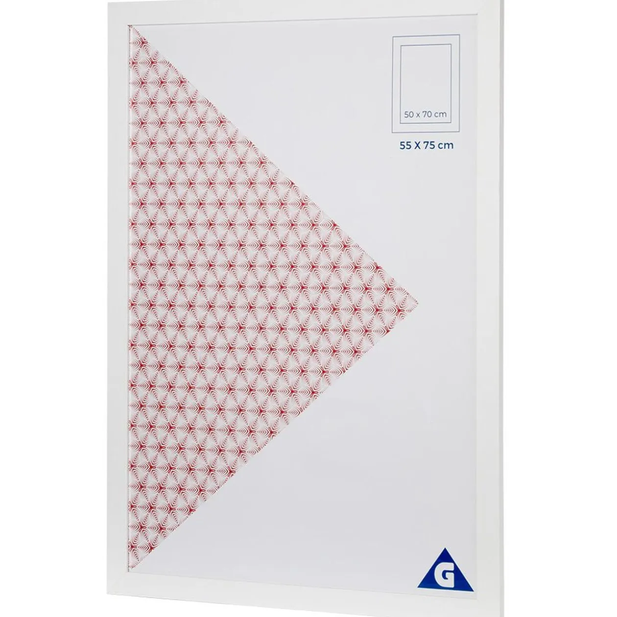 Cadre photo blanc 55x75cm pour photo 50x70cm
