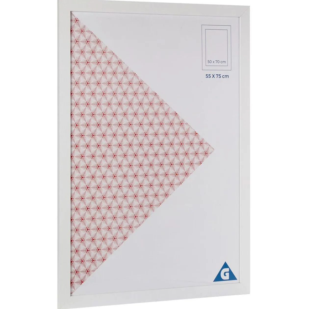 Cadre photo blanc 55x75cm pour photo 50x70cm