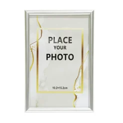 Cadre photo bois argenté pour photo 10x15cm