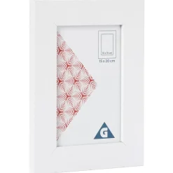 Cadre photo bois blanc 15x20cm pour photo 10x15cm < Gifi New