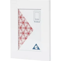 Cadre photo bois blanc 15x20cm pour photo 10x15cm < Gifi New