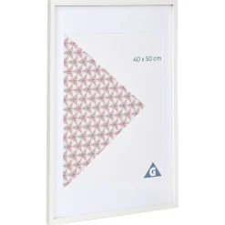 Cadre photo bois blanc 50x70cm pour photo 40x50cm