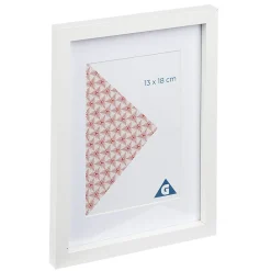 Cadre photo bois blanc 20x26cm pour photo 13x18cm