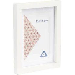Cadre photo bois blanc 12x17cm pour photo 10x15cm < Gifi New