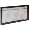 Cadre photo bois jute avec 3 pinces 22,5x42.5cm (2 modèles)