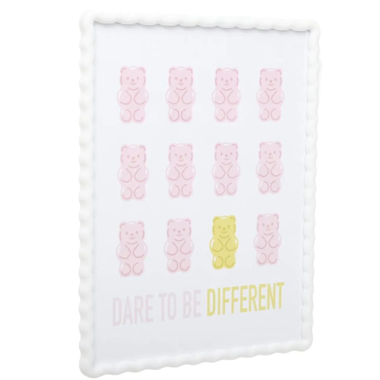 Cadre photo bord vague plastique coloré 34x44cm pour photo 30x40cm (3 modèles)