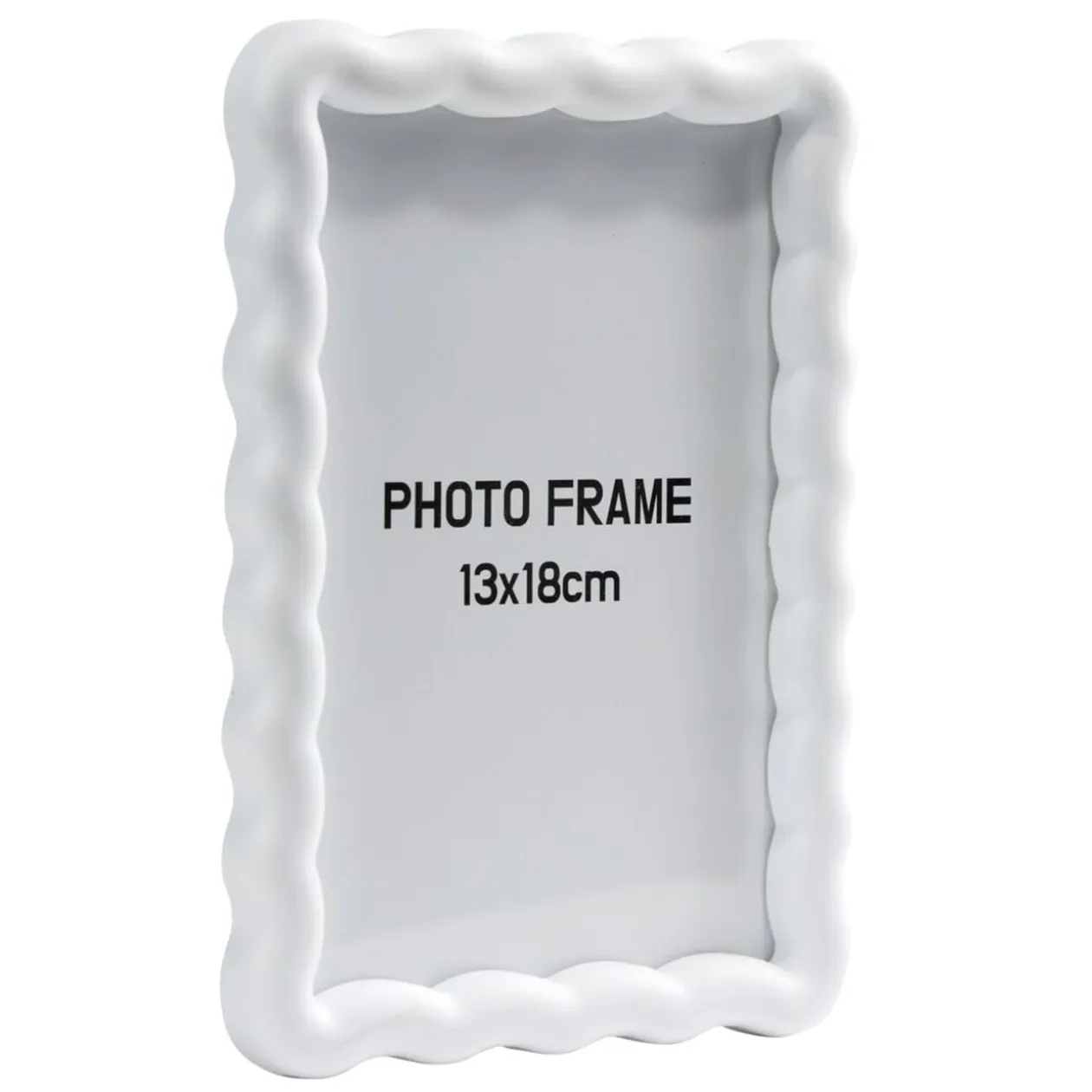 Cadre photo bord vague plastique coloré 14x19cm pour photo 10x15cm (3 modèles)