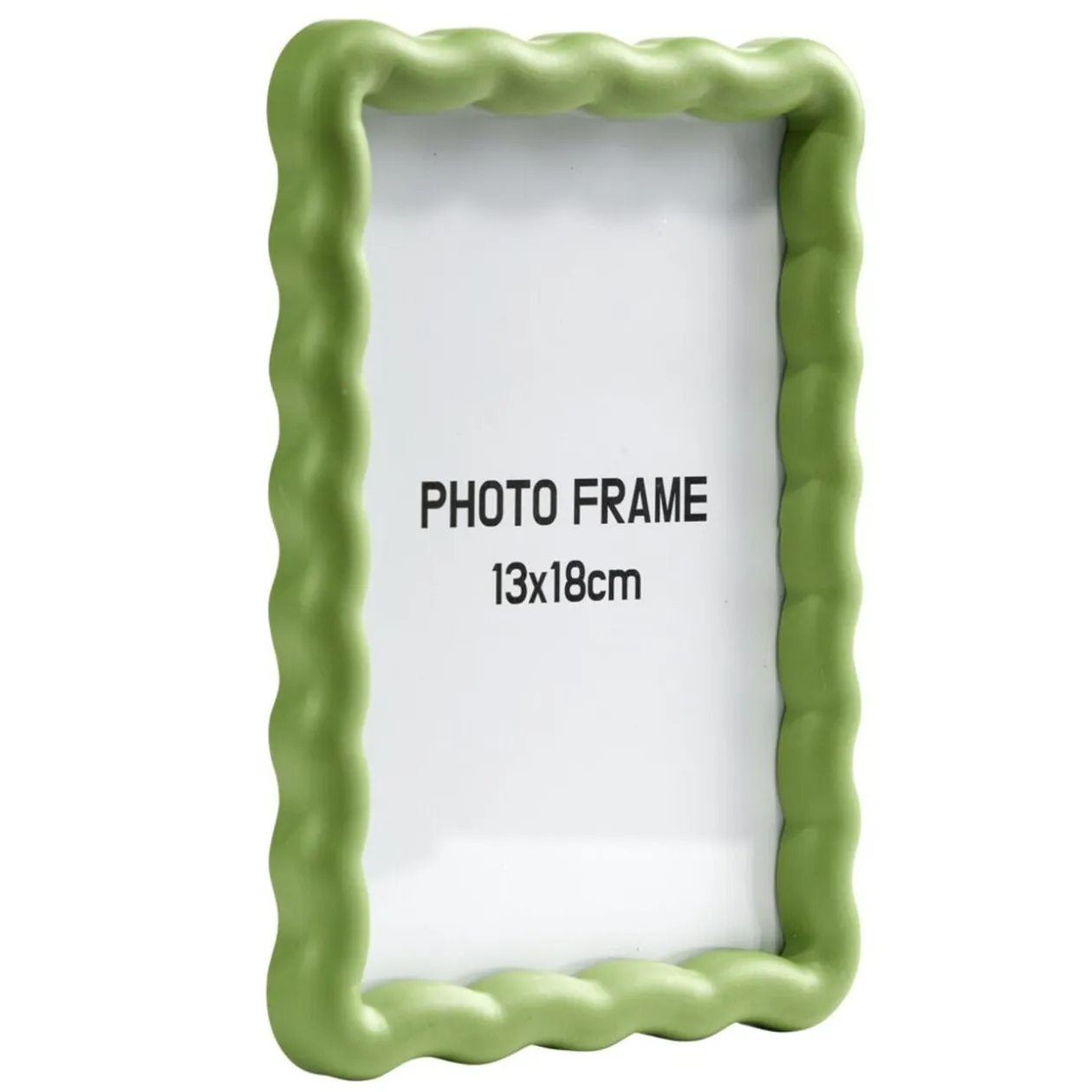 Cadre photo bord vague plastique coloré 14x19cm pour photo 10x15cm (3 modèles)