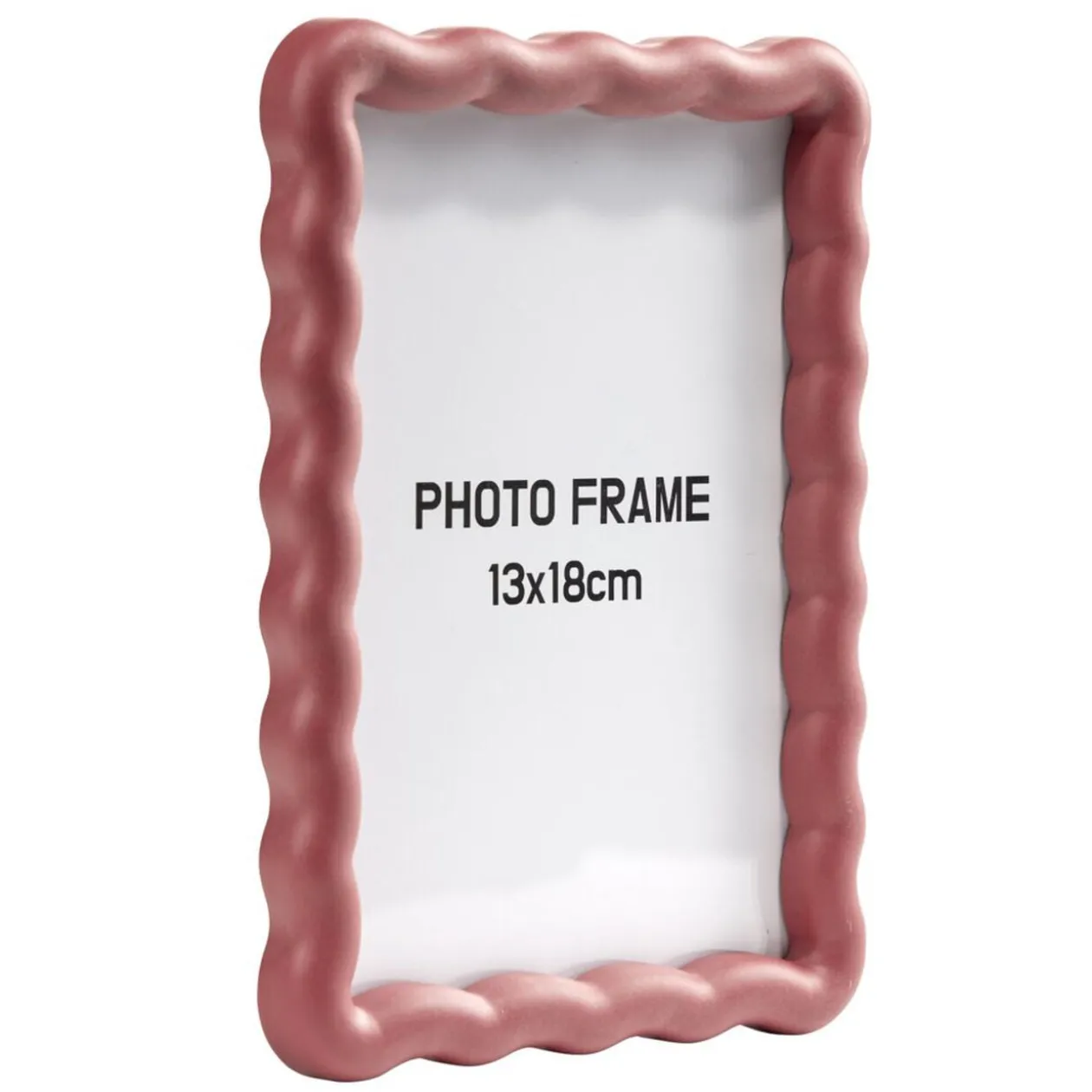 Cadre photo bord vague plastique coloré 14x19cm pour photo 10x15cm (3 modèles)