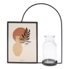 Cadre photo décoratif avec vase et arche métal noir pour photo 13x18cm < Gifi