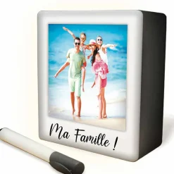 Cadre photo lumineux avec feutre 9x10cm pour photo 7.5x7.5cm < Gifi Online