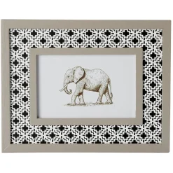 Cadre photo motif géométrique éléphant pour photo 10x15cm (2 modèles)