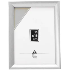 Cadre photo plastique argenté 16x21cm pour photo 13x18cm < Gifi Hot