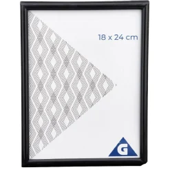 Cadre photo plastique noir 19x25cm pour photo 18x24cm < Gifi New