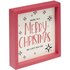 Cadre à poser imprimé Noël 15x15cm (3 modèles)