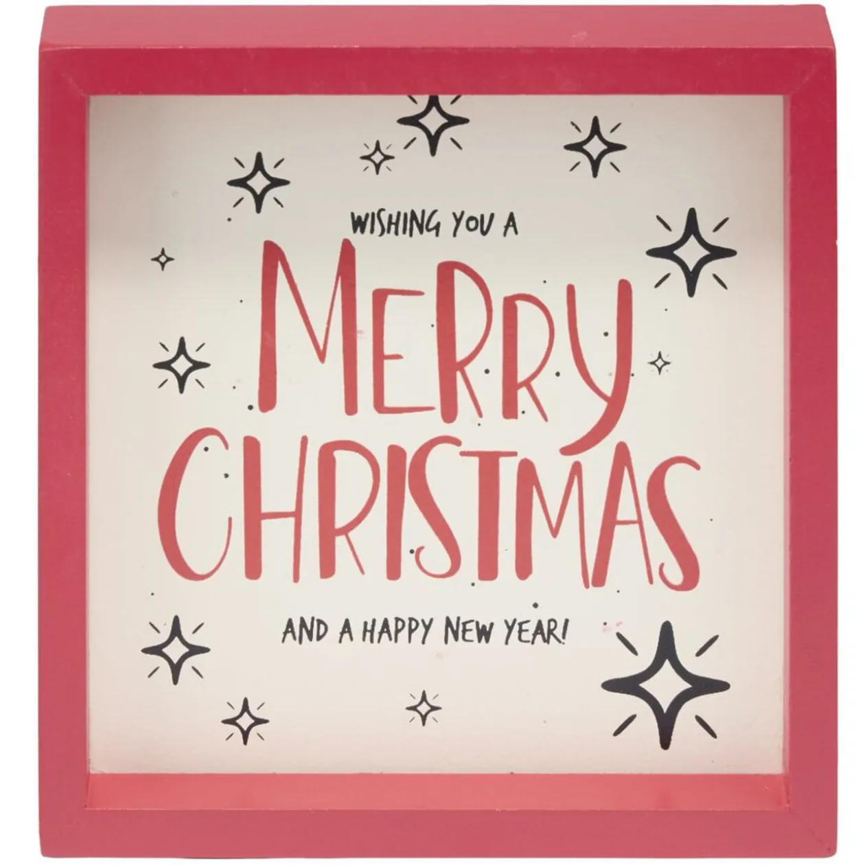 Cadre à poser imprimé Noël 15x15cm (3 modèles)